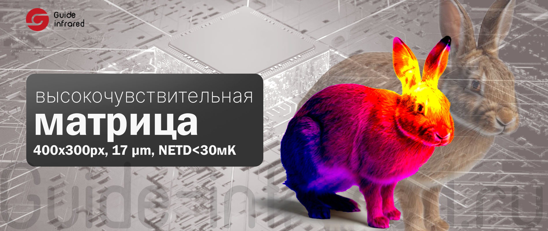 Тепловизионный монокуляр Guide TE211 (256х192px, ø10мм)